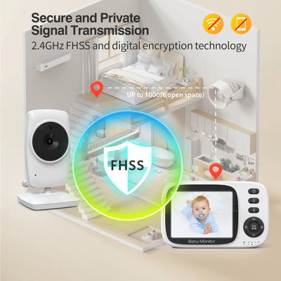 2.4G Wireless Video Baby Monitor compact and lightweight design