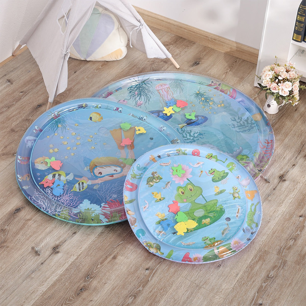 Crawling Water Mat Baby Inflatable Toy for toddler play and fun