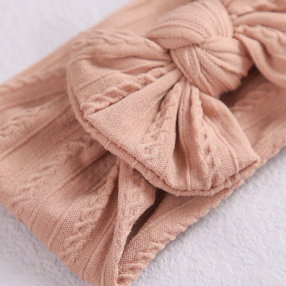 Side view of Elastic Nylon Baby Headband for babies