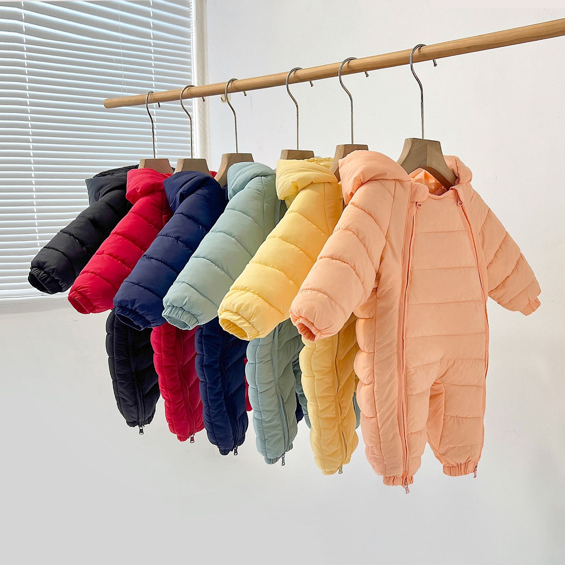 alt="Front view of Baby Winter Jumpsuit for newborns"