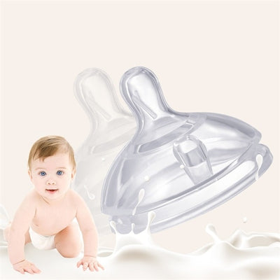 Alt: Baby Silicone Feeding Bottle with soft silicone wide-neck for easy cleaning