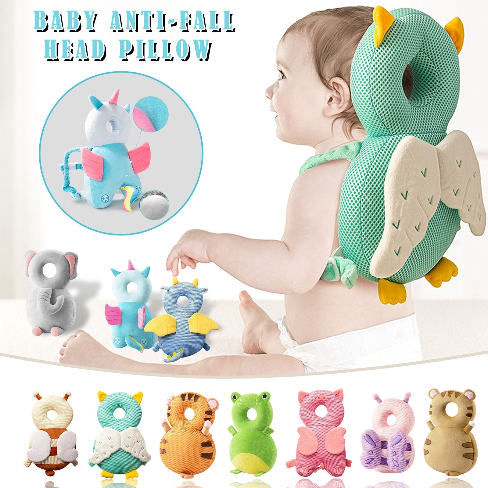 Infant Head Back Protector soft anti-fall safety pad for babies
