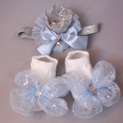 Baby Headband Cute Swan Crown Children's Headwear Wholesale Baby Headband Socks Set Gift Box
