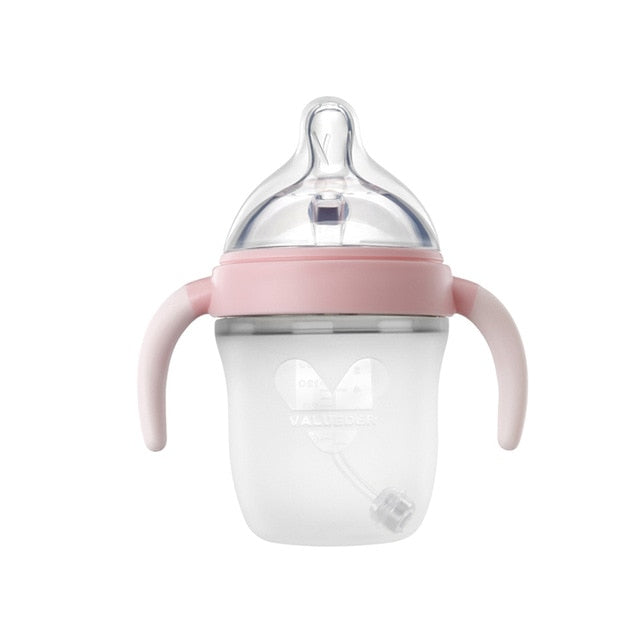 Alt: Durable Baby Silicone Feeding Bottle for babies and toddlers