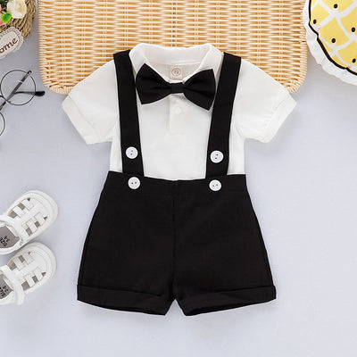 Adorable Mini Gentleman Outfit Newborn Baby 2-piece summer set