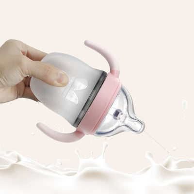 Alt: Easy-clean Baby Silicone Feeding Bottle for daily use