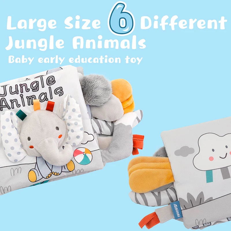 Soft Baby Books 3D Touch Feel High Contrast Cloth showing 3D textures and patterns