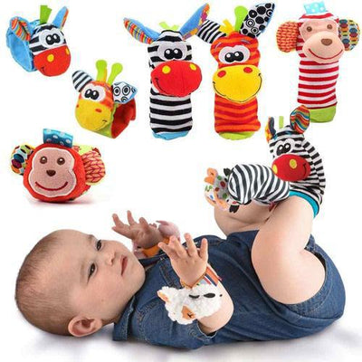Baby Wrist Bell Socks with cute cartoon animals
