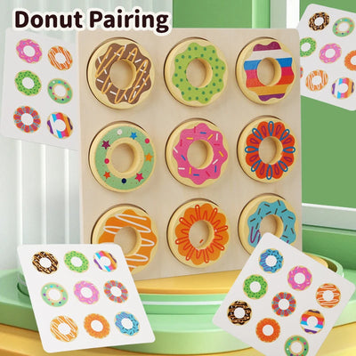 Colorful Sweet Donut Matching Card for memory improvement