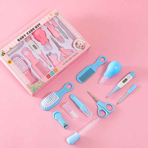 10Pcs/Set Baby Health Care Set Portable Newborn Baby Tool Kits Kids Grooming Kit Safety Cutter Nail Care Set for Baby Children