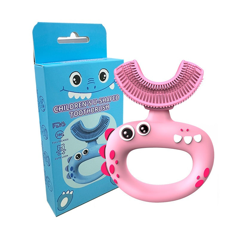 alt="Children's toothbrush Tiktok silicone baby toothbrush soft and safe bristles"