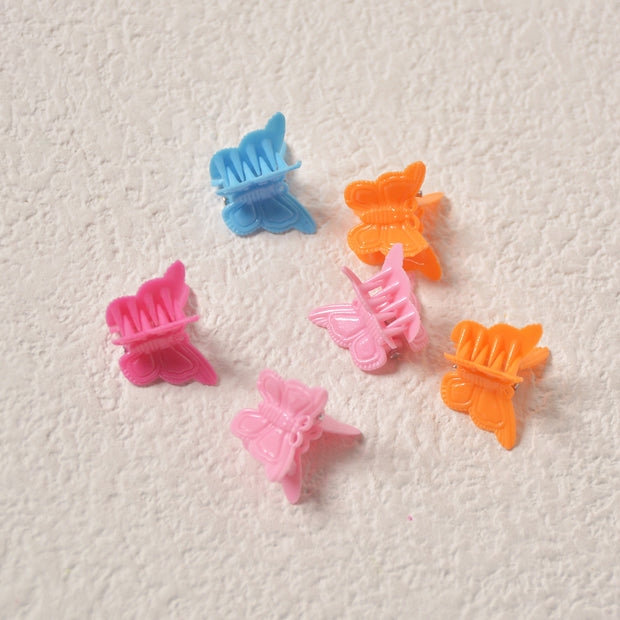 100pcs of Hyuna Hairpin Color Small Claw Clip Children Braided Hairpin Candy Peas Clip Baby Butterfly Headdress