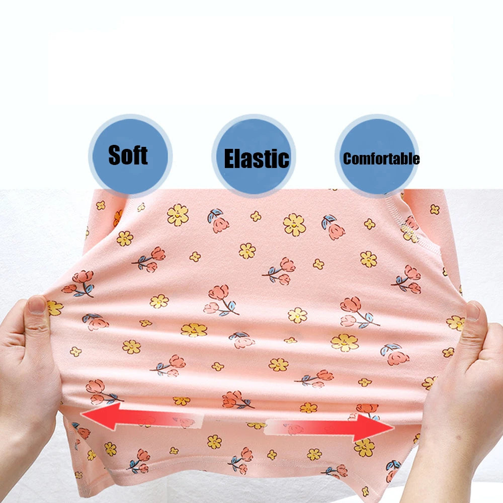 Elastic waistband detail on 2-Piece Soft Cotton Pajamas for Children