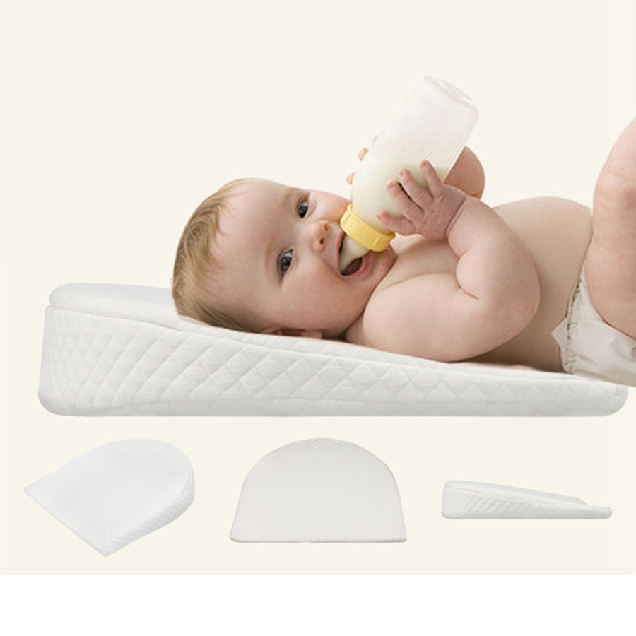 "Baby Anti Spitting Pillow Baby Pillow Removable Washable Slope Anti Overflow Pillow Memory Cotton Baby Pillow used in stroller"