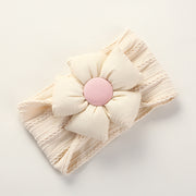 Children's Headband Jacquard Nylon Flower Baby Headband Soft Non-Scratch Wide-Brimmed Baby Headband