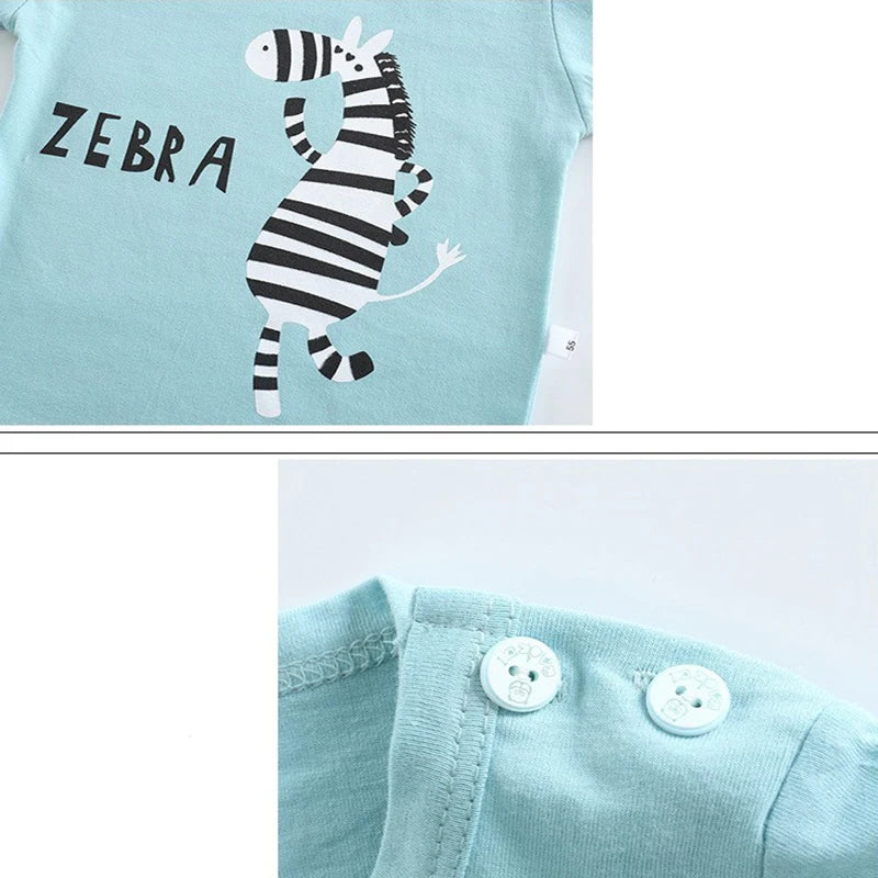 t-shirt-shorts-2-piece-clothing-set for kids front view
