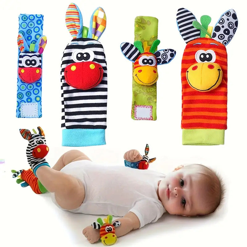 Soft and safe Baby Wrist Bell Socks for infants