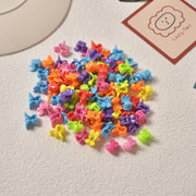 100pcs of Hyuna Hairpin Color Small Claw Clip Children Braided Hairpin Candy Peas Clip Baby Butterfly Headdress