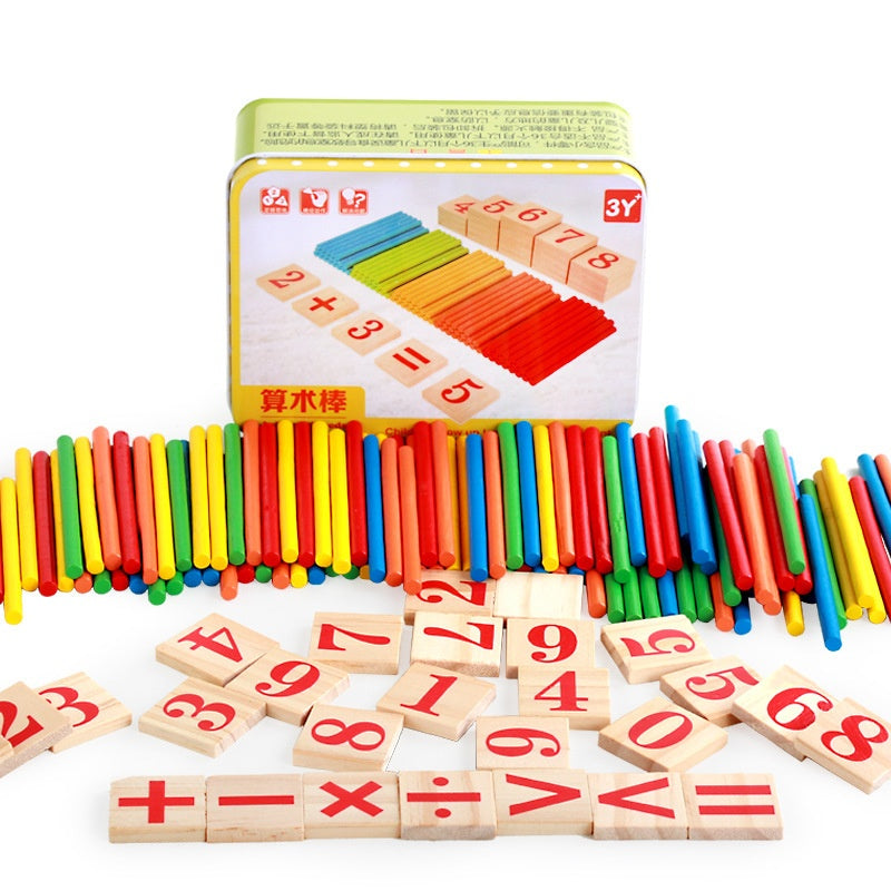 Arithmetic learning Number Sticks for Children with magnetic box