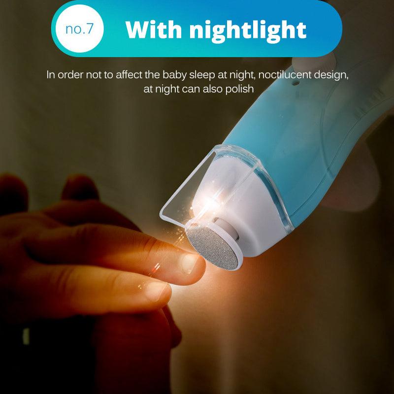 Parent using Electric Baby Nail Trimmer to safely trim baby nails