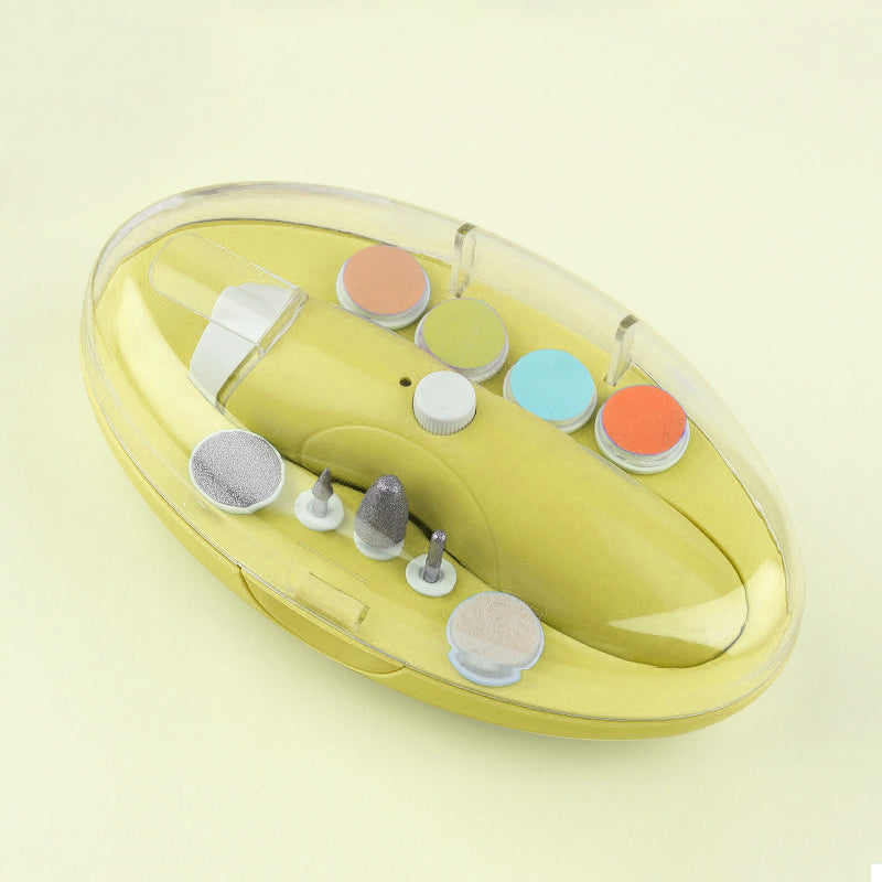 Parent using Electric Baby Nail Trimmer to safely trim baby nails