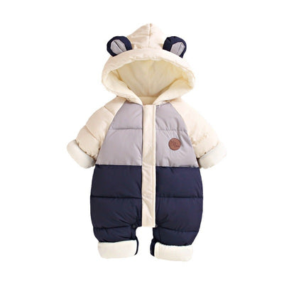 Baby down cotton jacket jumpsuit – Cozy autumn and winter outfit for babies