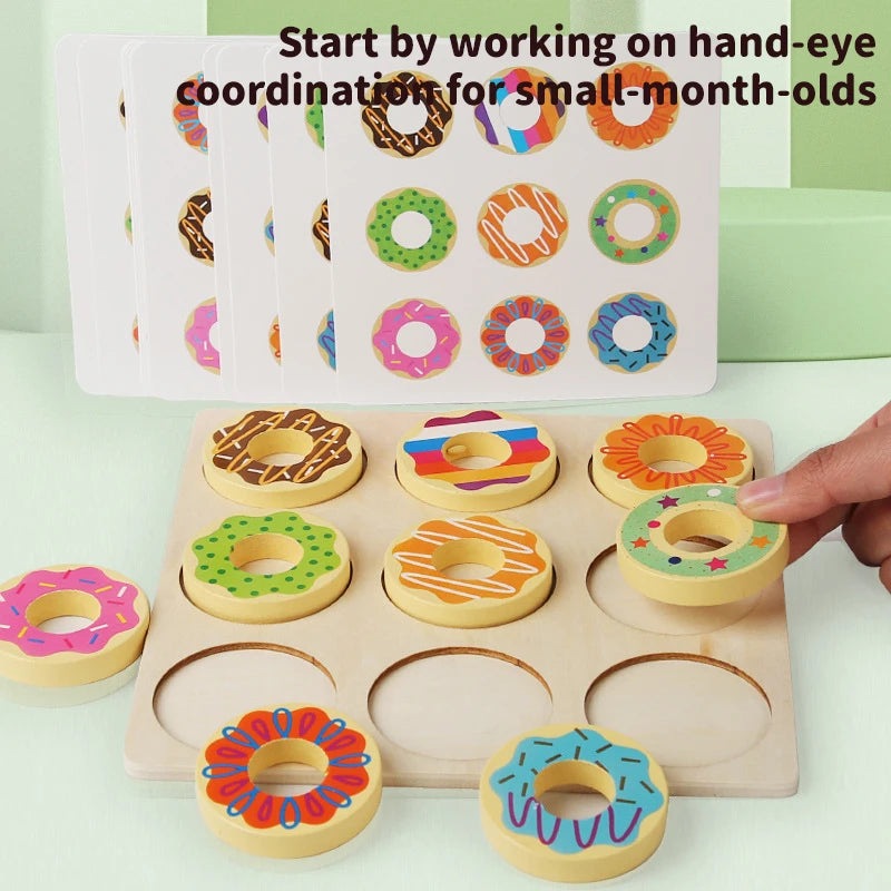 Sweet Donut Matching Card showing cute donut designs