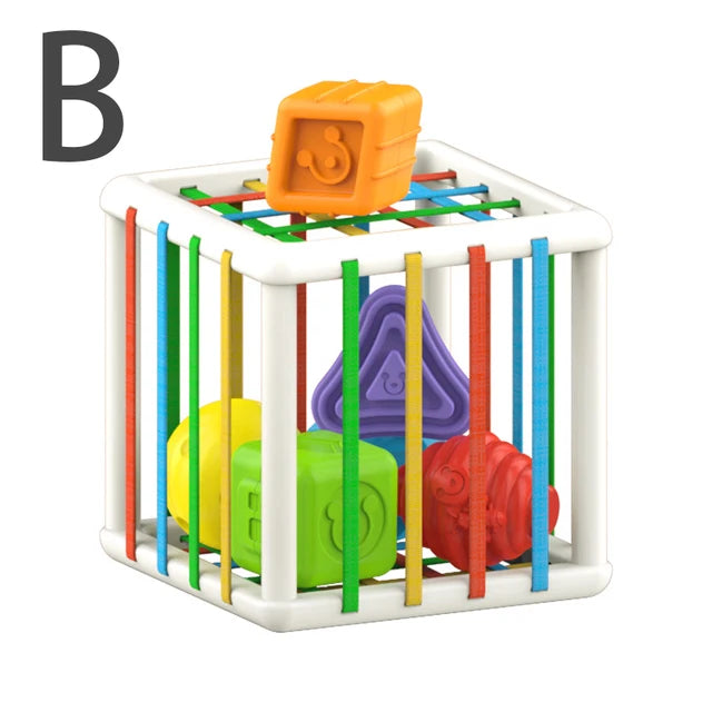 Baby Montessori Geometric Shape Blocks Toys Hands-On Playtime