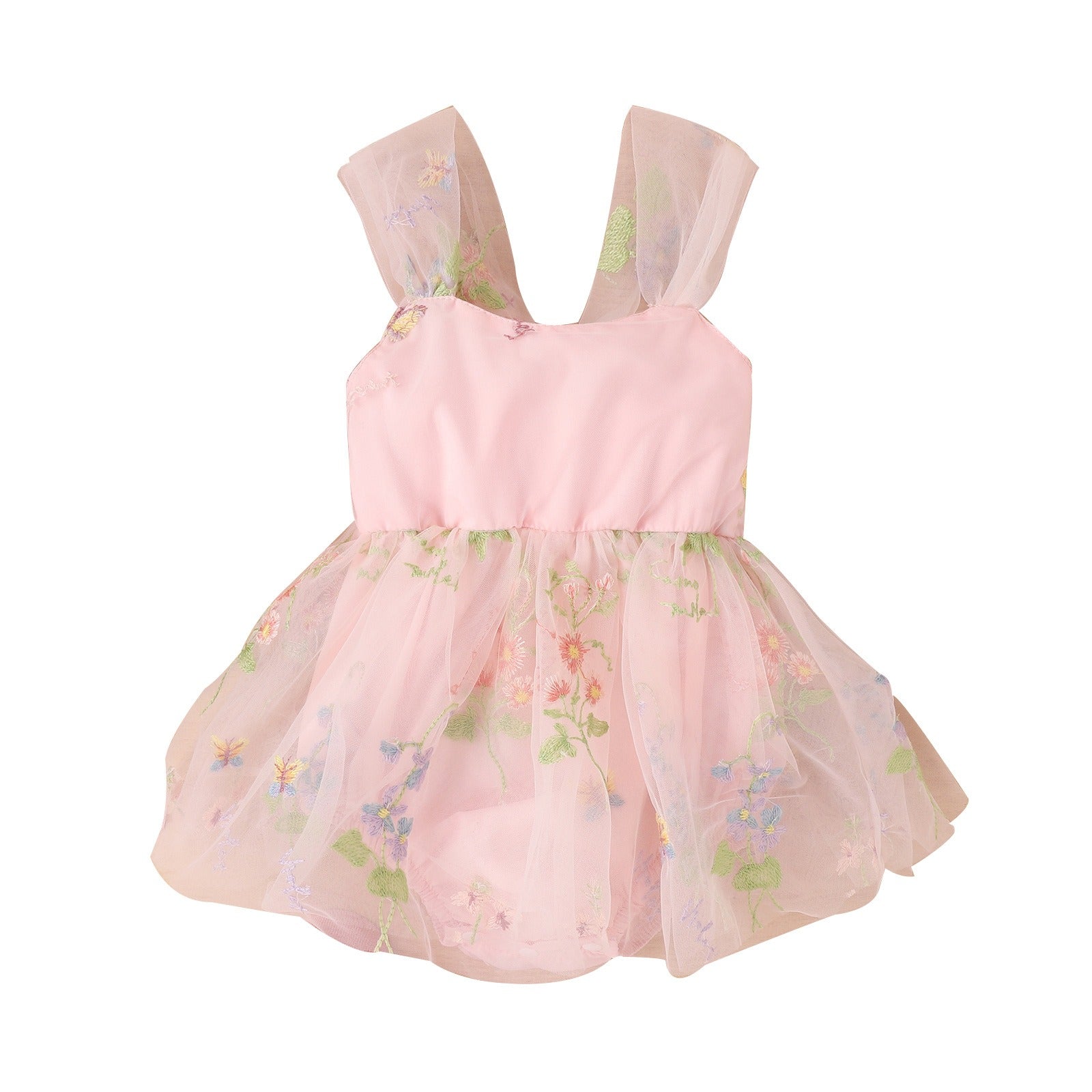 Soft fabric Girls' baby suspenders with embroidered for toddlers