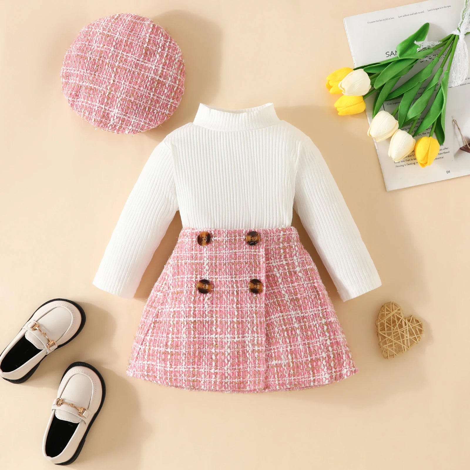 Cute ma&baby 6M-3Y Toddler Infant Newborn Baby Girls Clothes Sets with matching hat