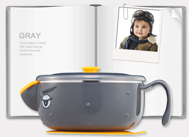 non-spill baby feeding bowl anti-spill design for toddlers