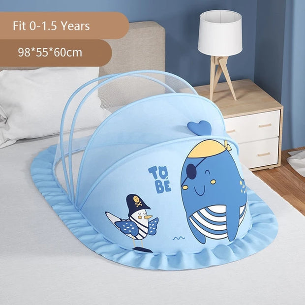 Baby mosquito net cover baby crib Mongolian yurt full face mosquito proof cover children's foldable bottomless mosquito net