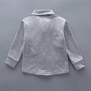 New style two-piece set of stylish spring clothing for small and medium-sized boys men's baby shirt dress children's clothing