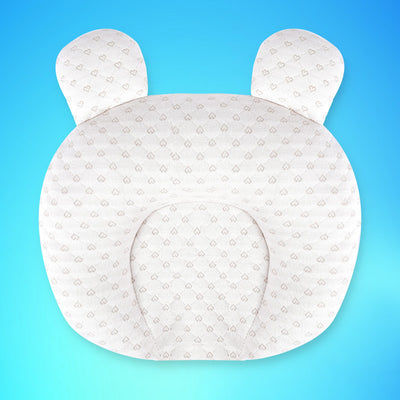 "Parent holding Baby Pillow Newborn 0-1 Year Old Baby Products Anti Deviation Head Latex Set Pillow Color Cotton Pillow"