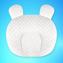 "Parent holding Baby Pillow Newborn 0-1 Year Old Baby Products Anti Deviation Head Latex Set Pillow Color Cotton Pillow"