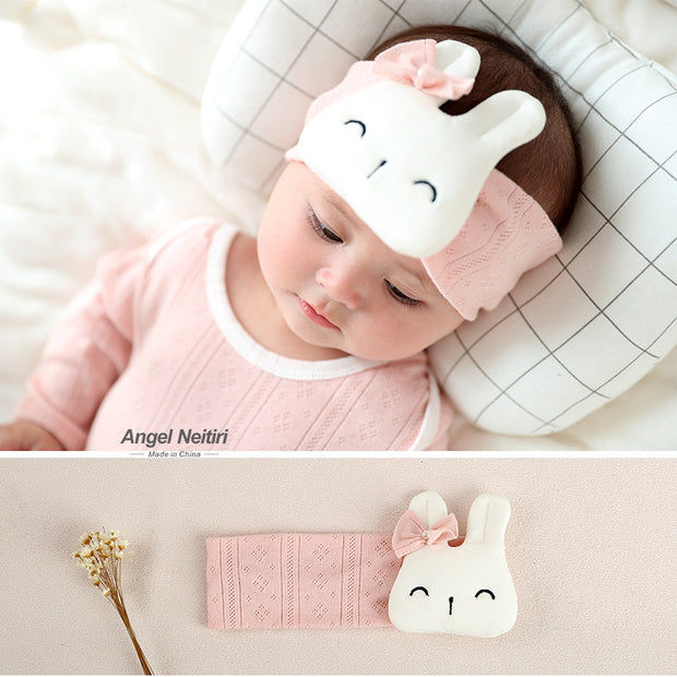 Korean Style Baby Hairband Rabbit Hair Accessories Baby Headwear Headband Baby Head Flower
