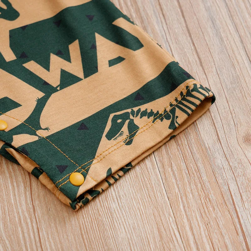 Newborn Baby Clothes Girl Boy dinosaur print one-piece summer romper