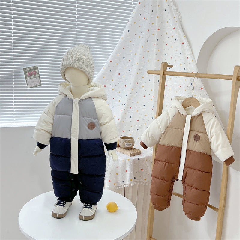 Stylish Baby down cotton jacket jumpsuit – Perfect for going out