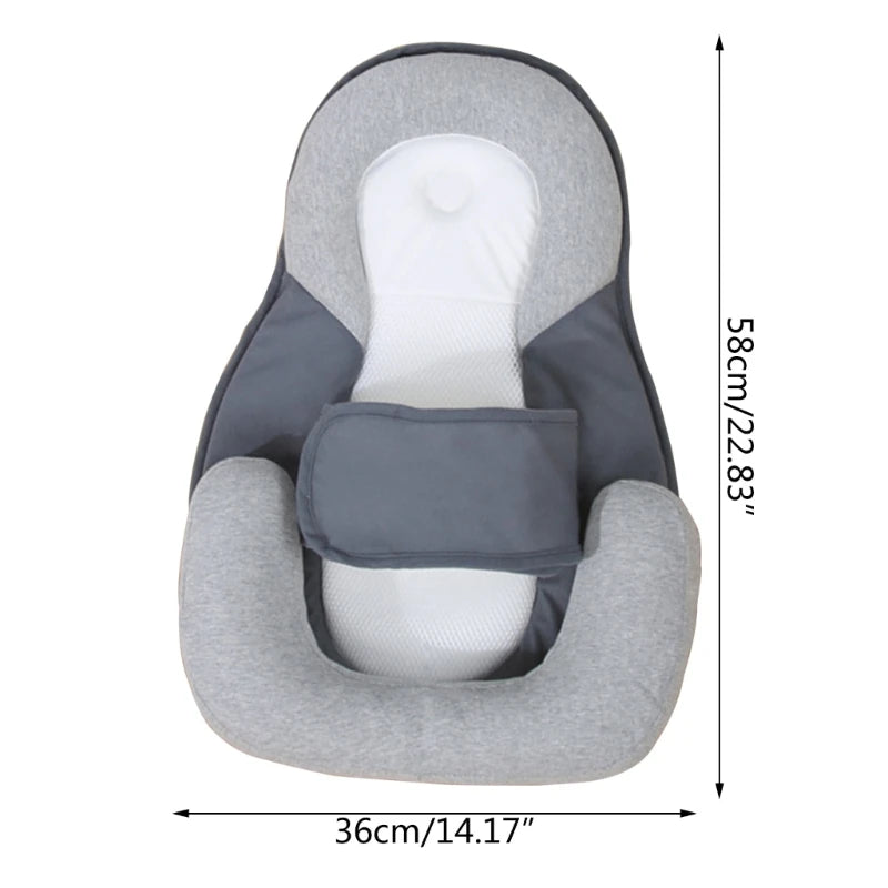 Back view of Gentle & Effective Spit Up Prevention Cushion Ergonomic showing supportive structure