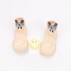 Side view of Baby Cartoon Walking Shoes showing cartoon design