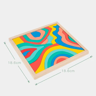 Children's Wooden Four Elements Puzzle Blocks