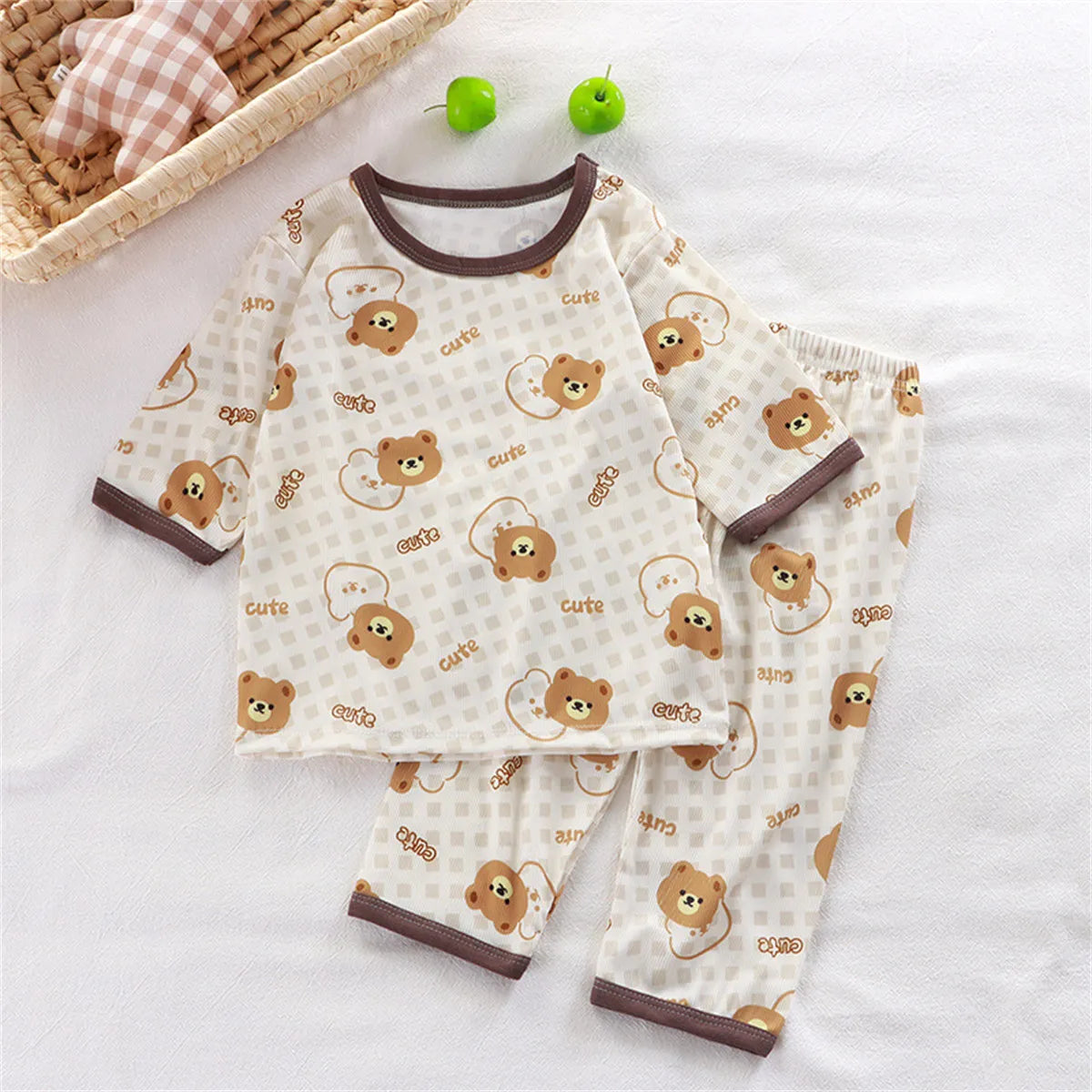 → Alt: Matching pants from Children Summer Pajamas set for comfortable summer wear