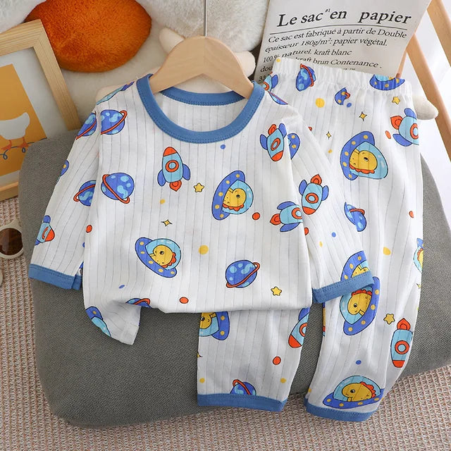 Toddler sleeping in New Summer Children's Long-sleeved Trousers Home