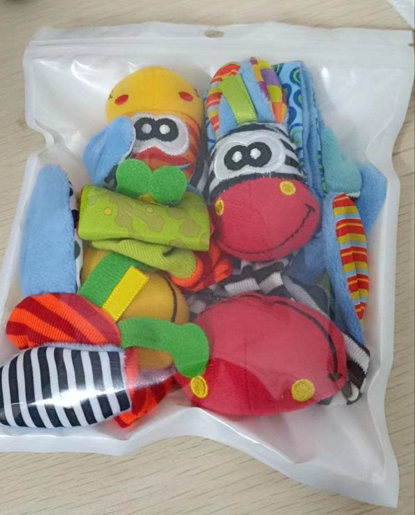 Baby Wrist Bell Socks colorful cartoon animal designs