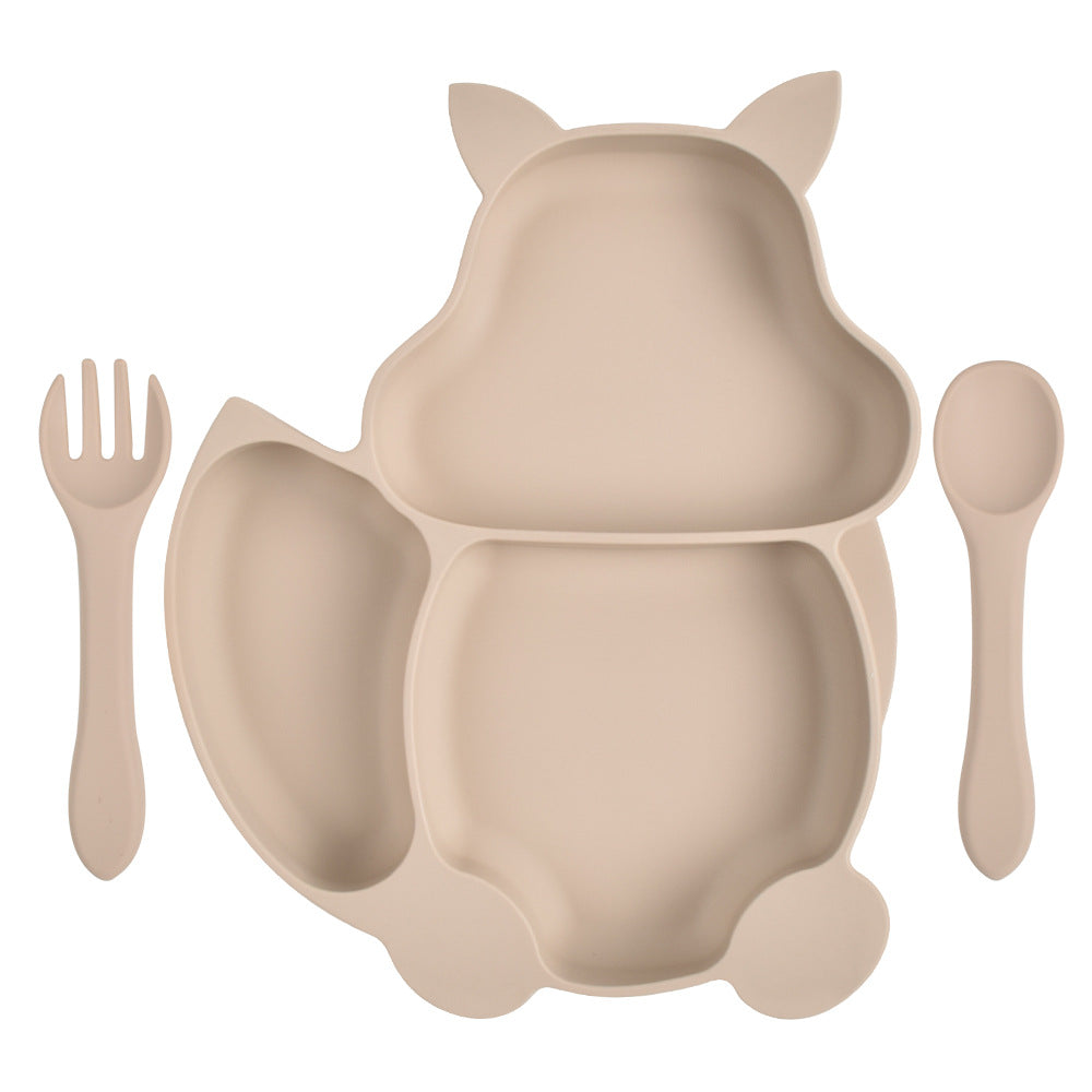 Children’s Silicone Dinner Plate with suction cup compartments
