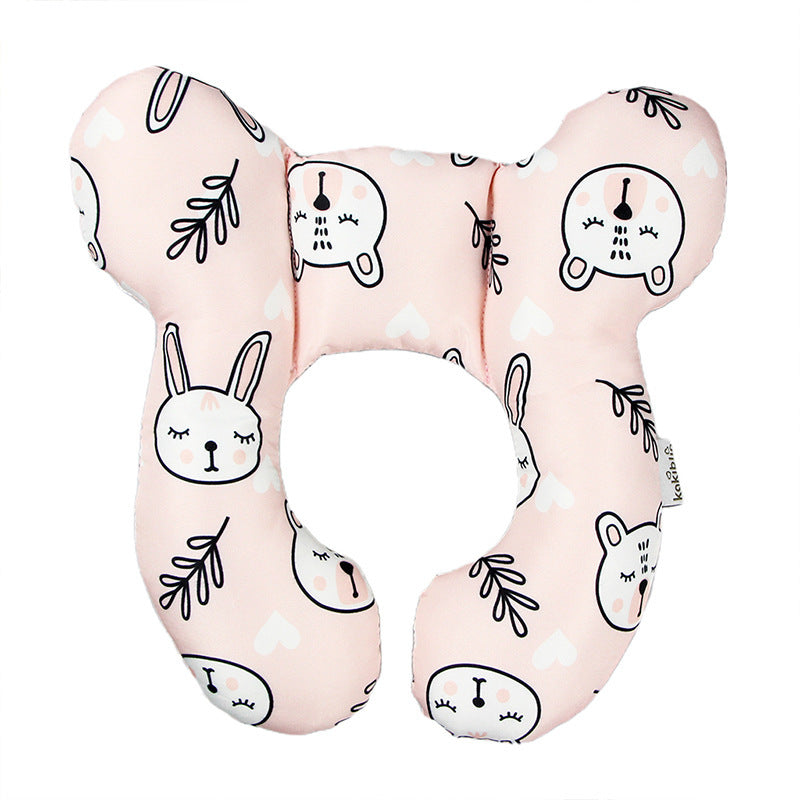 alt="Baby Head Protection U-Shaped Pillow Stroller supporting infant neck"