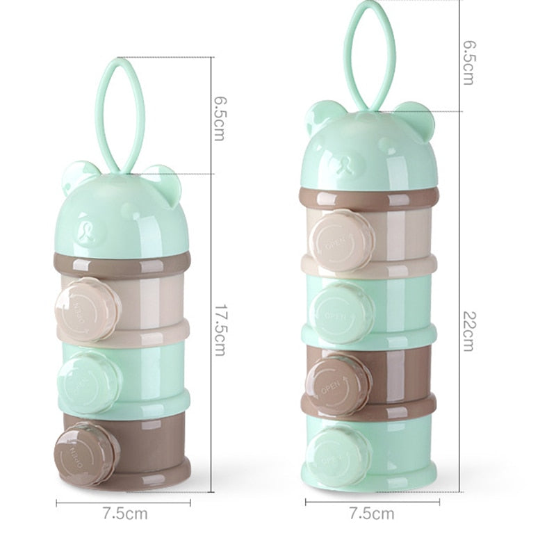 Set of Portable Milk Powder Box in cute bear design