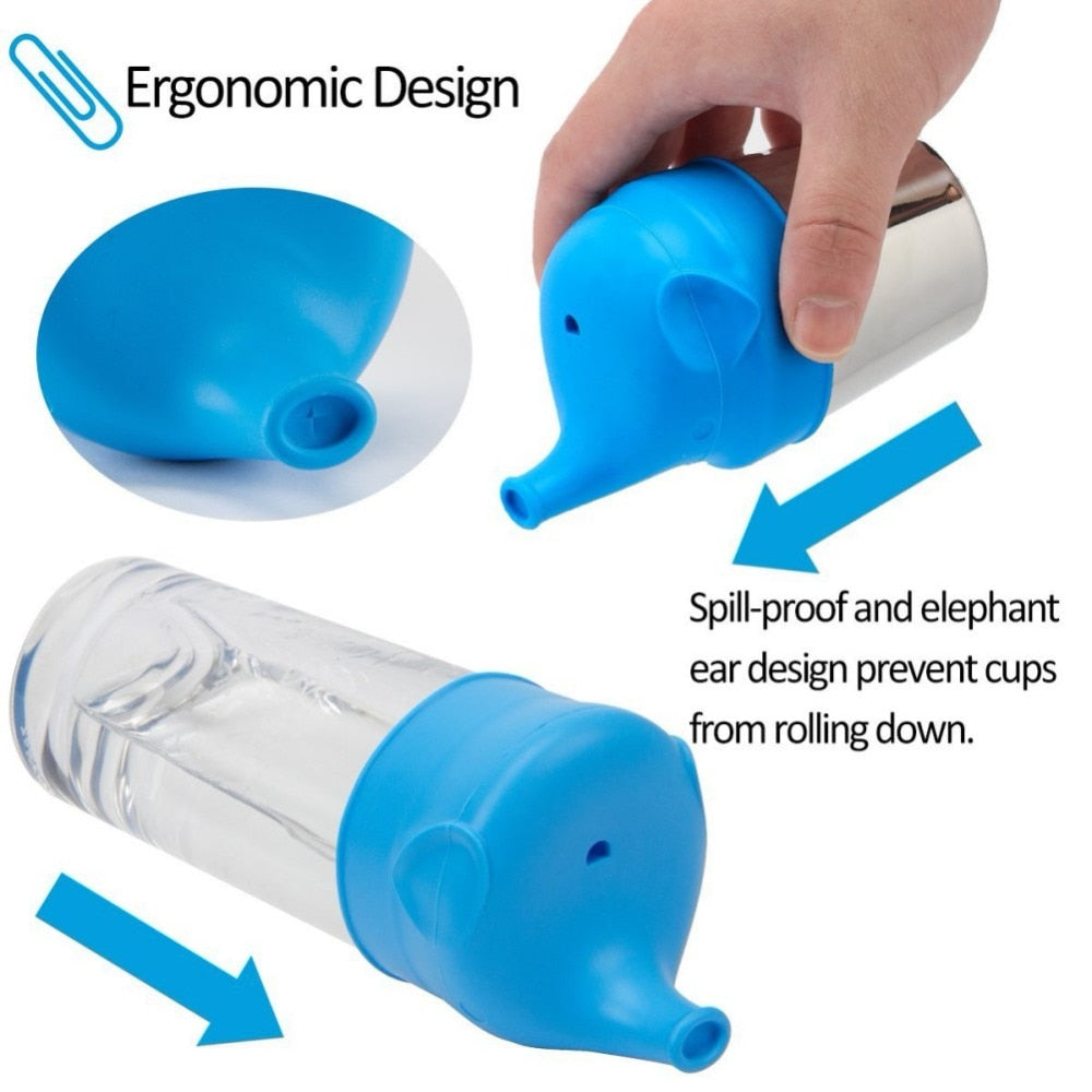 Alt: Easy-grip Baby Feeding Cups for baby mealtime