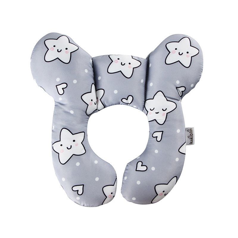 alt="Side profile of Baby Head Protection U-Shaped Pillow supporting infant head"
