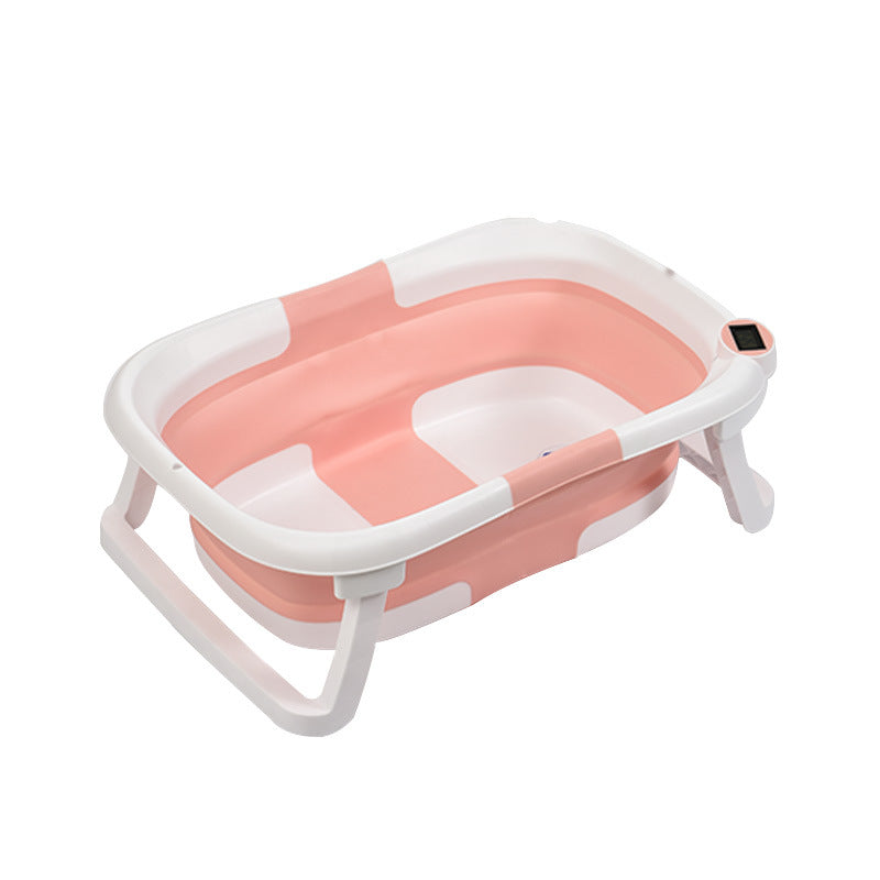 Compact Newborn Baby Bath Tub with Temperature Display for travel